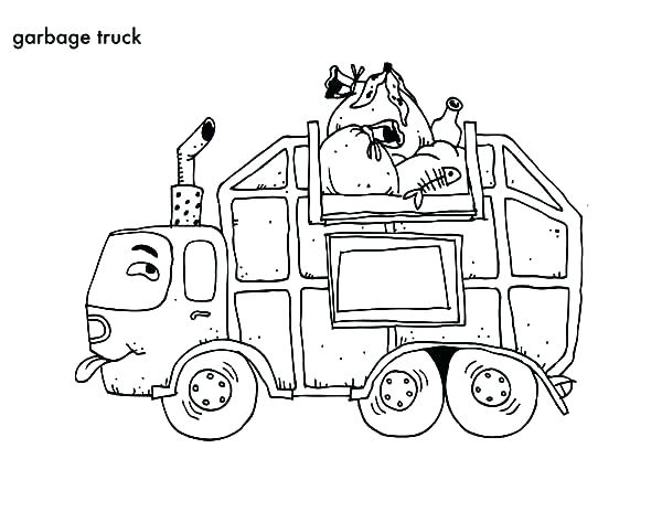 600x464 Garbage Truck Coloring Page Trash Truck Coloring Pages Garbage