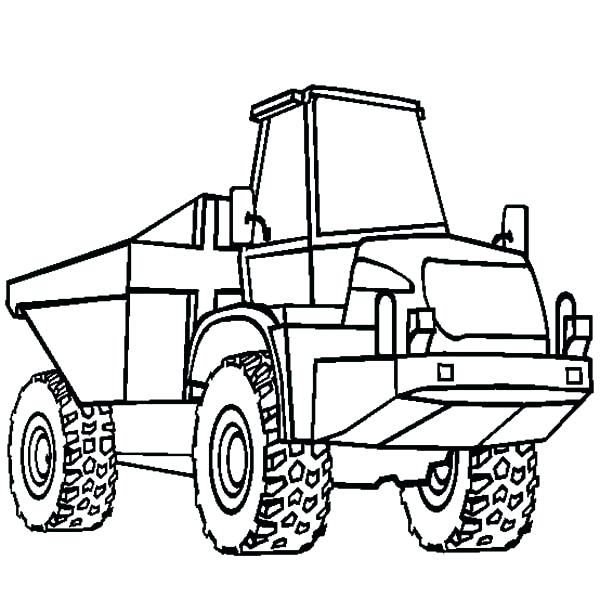 600x612 Dump Truck Coloring Page Single Colouring Pages Page Free