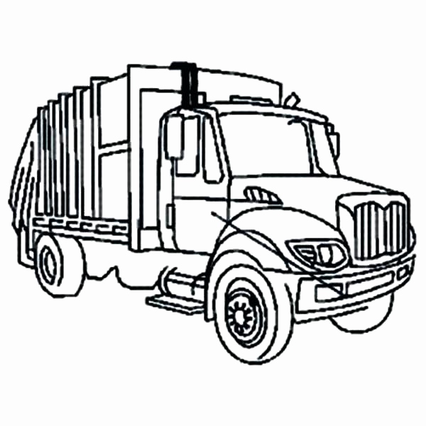 600x600 Garbage Truck Printable Coloring Pages Image Garbage Truck