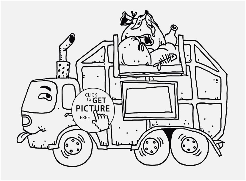 827x609 Printable Truck Coloring Pages Photo Garbage Truck Printable