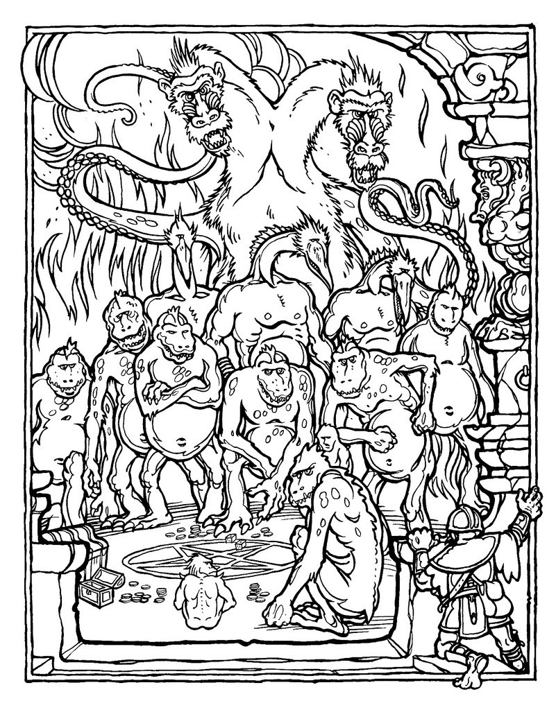 801x1024 Dungeons And Dragons Coloring Book Coloring Page