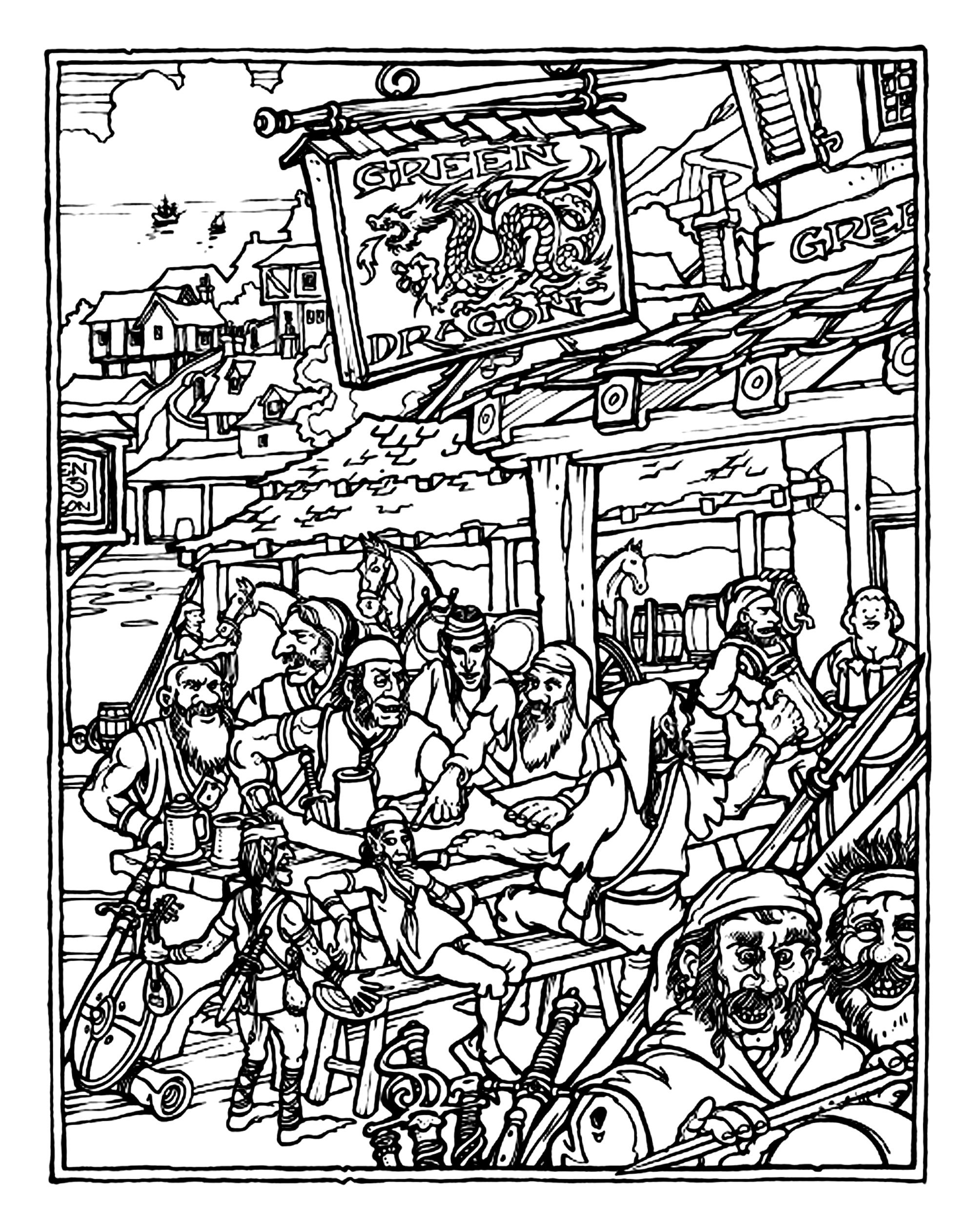 2000x2524 Free Coloring Page Coloring Advanced Dungeons And Dragons