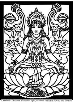 236x326 Coloring Pages Of Goddesses For Free Hindu Gods And Goddesses
