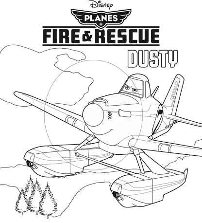 416x458 Dusty Planes Colouring Pages