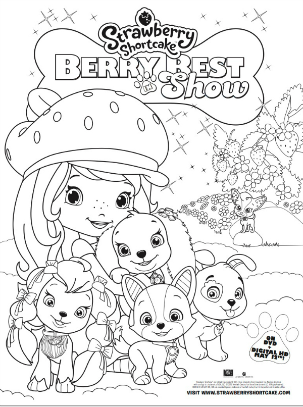 600x806 Free Strawberry Shortcake Berry Best In Show Printable Coloring