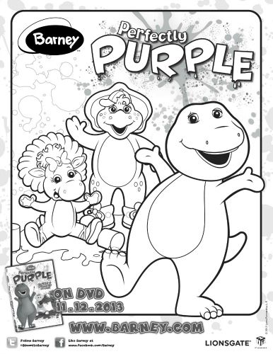 386x500 Barney Perfectly Purple Coloring Page Printable Coloring Pages