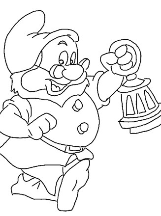 327x440 Snow White Coloring Page