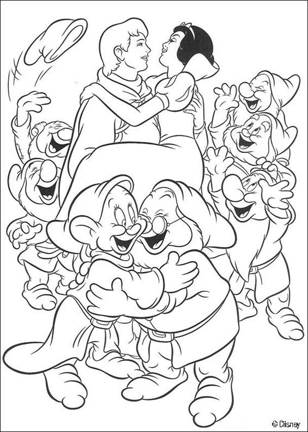 607x850 Snow White With Her Prince Coloring Pages