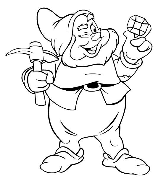 561x630 Happy Dwarf Coloring Pages Coloring Pages