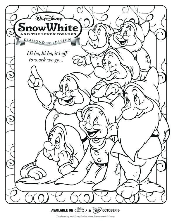 588x760 Dwarfs Coloring Pages Snow White And The Seven Dwarfs Coloring