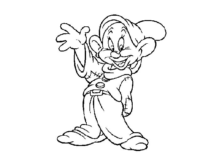 700x500 Dopey Dwarf Colouring Pages Coloring Trpaslici