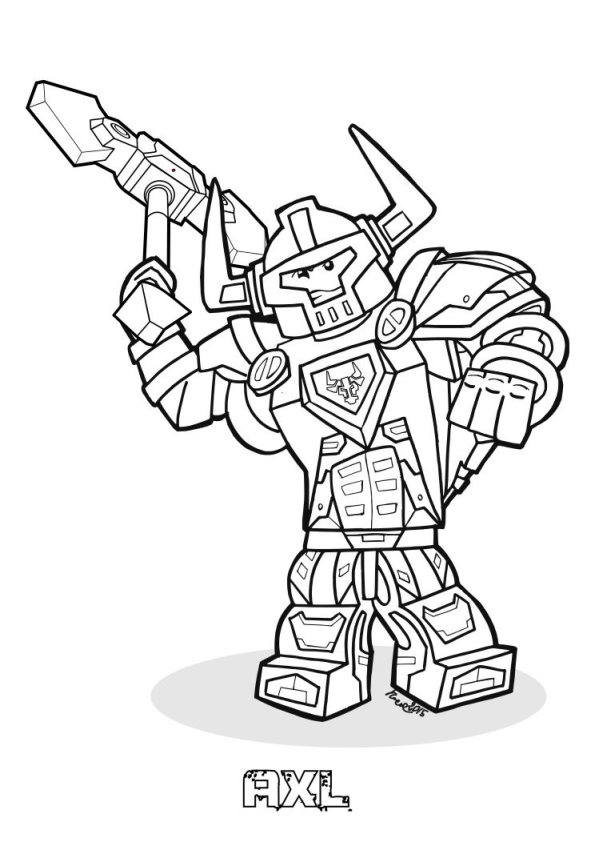 595x842 Kids N Coloring Pages Of Lego Nexo Knights
