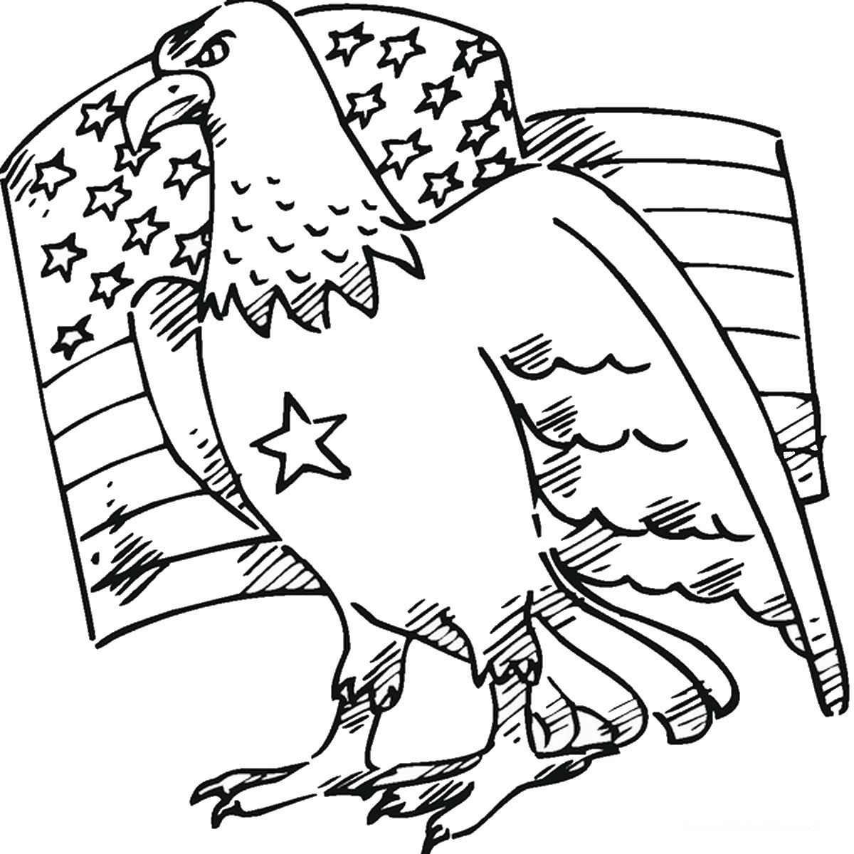 1200x1200 Eagle Coloring Pages