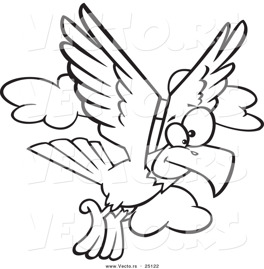 1024x1044 Vector Of A Cartoon Eagle Flying