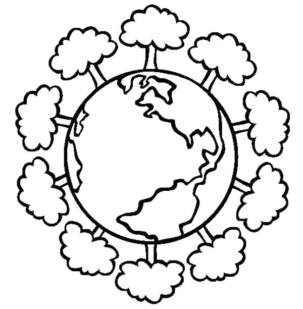 600x612 Coloring Pages Earth Earth Day Having A Healthy Forest On Earth