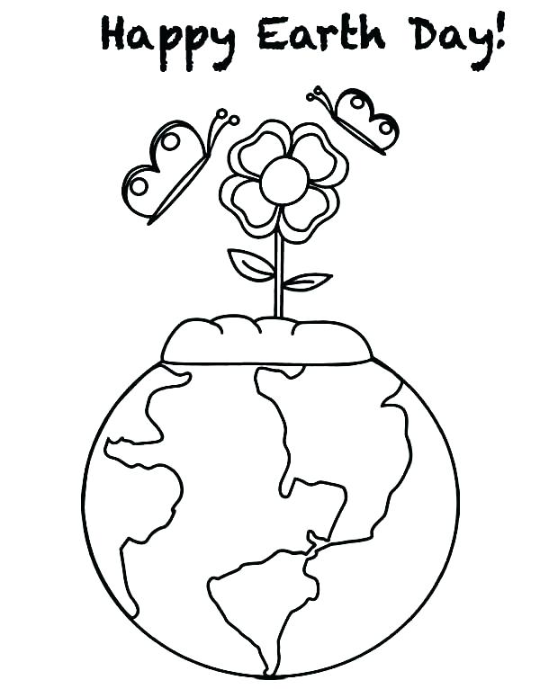 600x766 Coloring Pages Earth Go Recycling On Earth Day Coloring Page Free