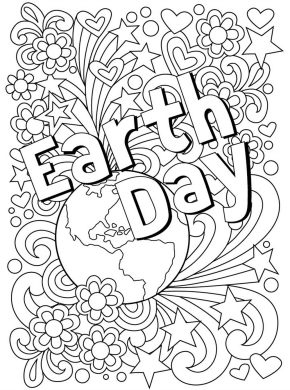 290x390 Earth Earth Day Coloring Page, Earth