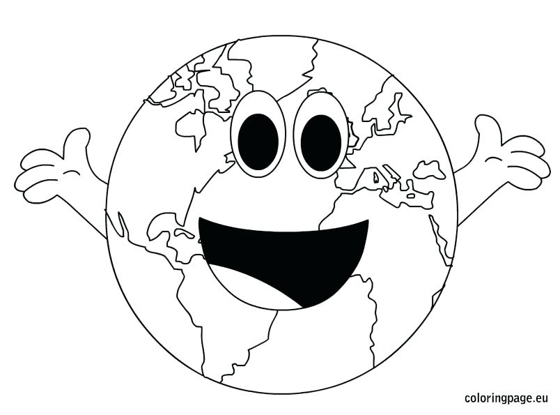 804x595 The Earth Coloring Page Earth Color Page The Earth Day Coloring