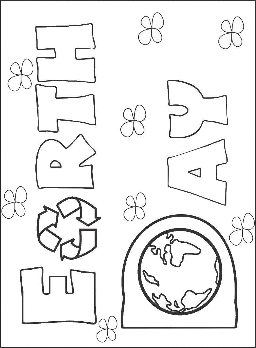 883x1200 Earth Day Coloring Pages