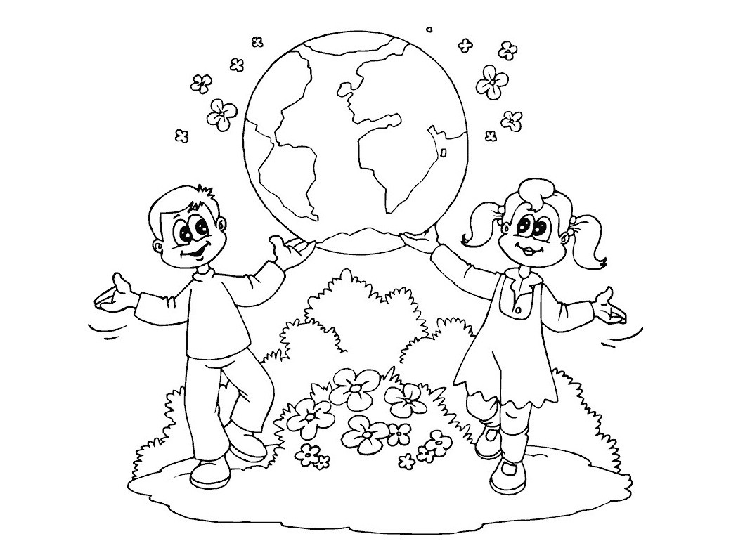 1040x780 Earth Coloring Pages For Preschoolers Fresh World Day Earth Day