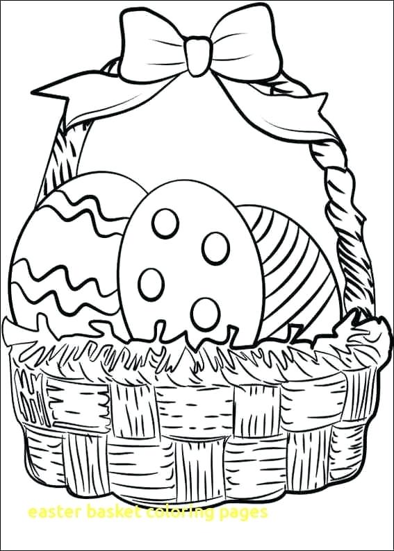 567x794 Easter Basket Coloring Pages Basket Coloring Pages With Basket