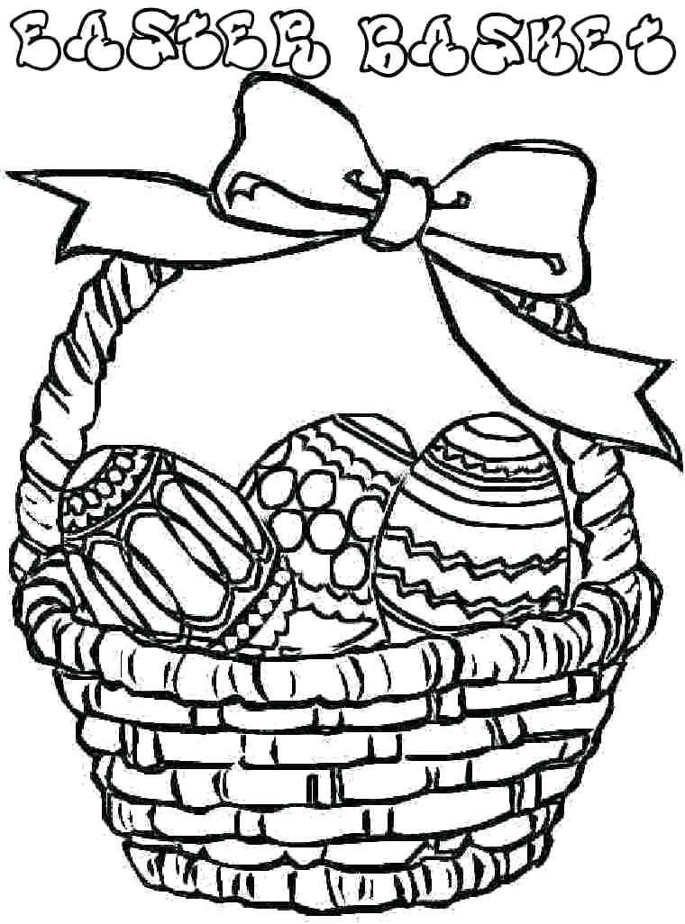 760x1026 Easter Basket Coloring Pages To Print Egg Coloring Pages Kids