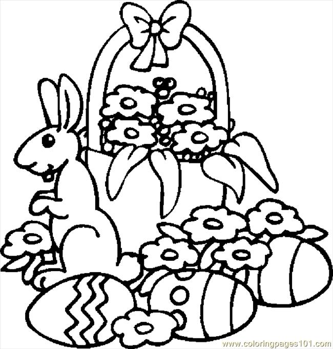 650x681 Free Printable Easter Basket Coloring Pages Color Bros