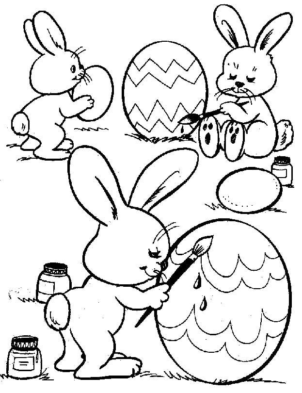 623x810 Easter Coloring Pages Help The Easter Bunny Get His Eggs Painted