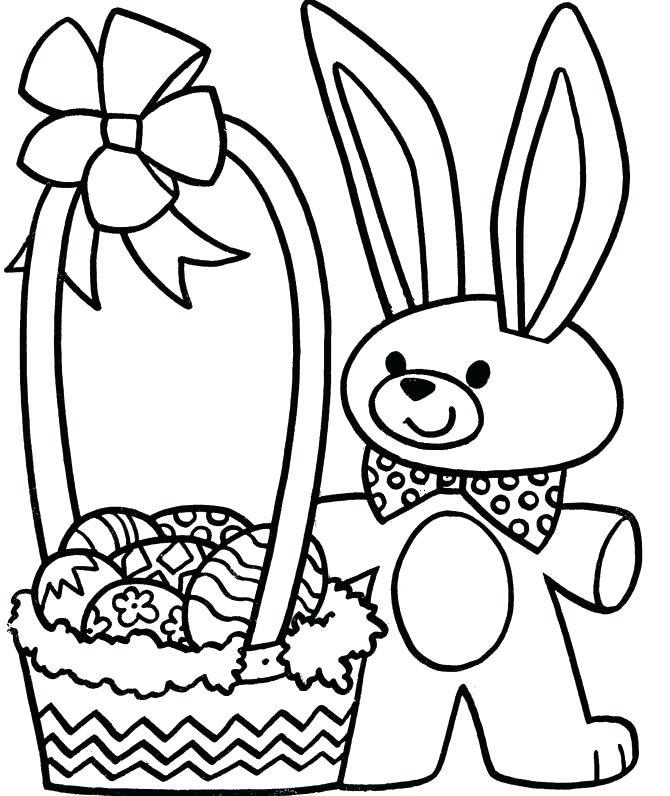 670x796 Easter Bunny Basket Coloring Page Easter Basket Coloring Pages
