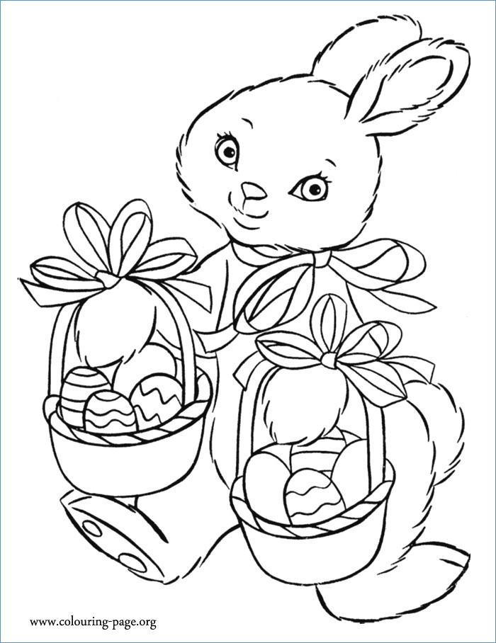 700x908 Easter Bunny Hold Easter Egg Coloring Page