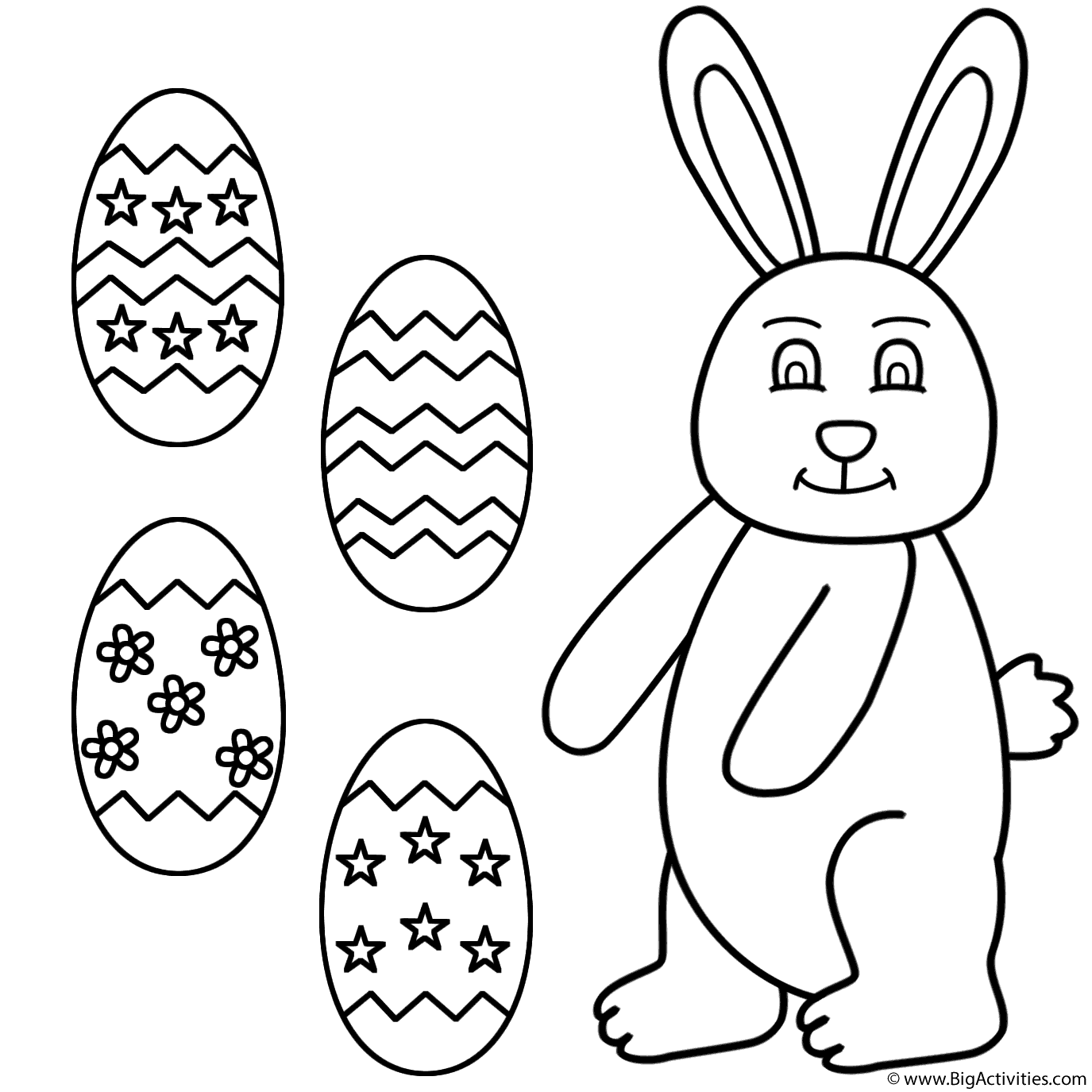 1375x1375 Easter Bunny With Easter Eggs