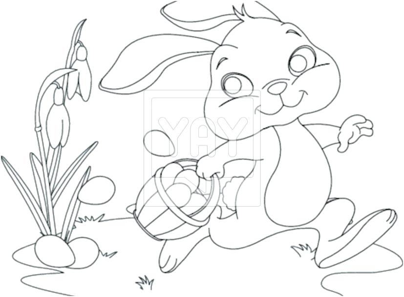 827x609 Coloring Pages Easter Bunny Eggs