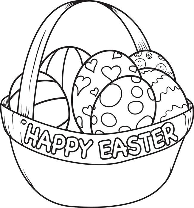 651x700 Easter Basket Coloring Pages