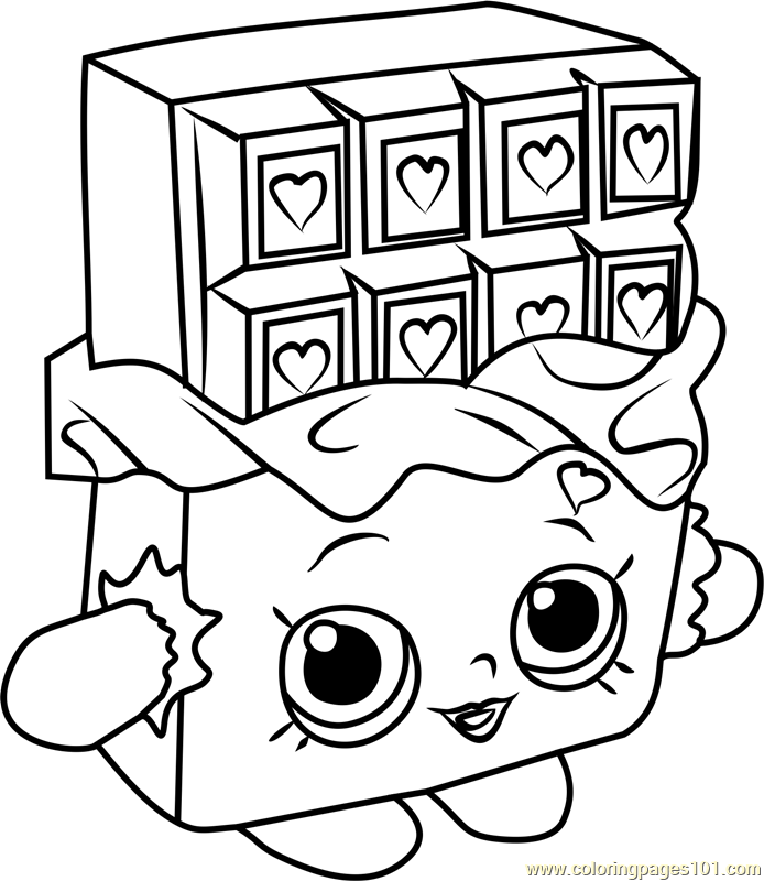 694x800 Cheeky Chocolate Shopkins Coloring Page Free Within Color Design