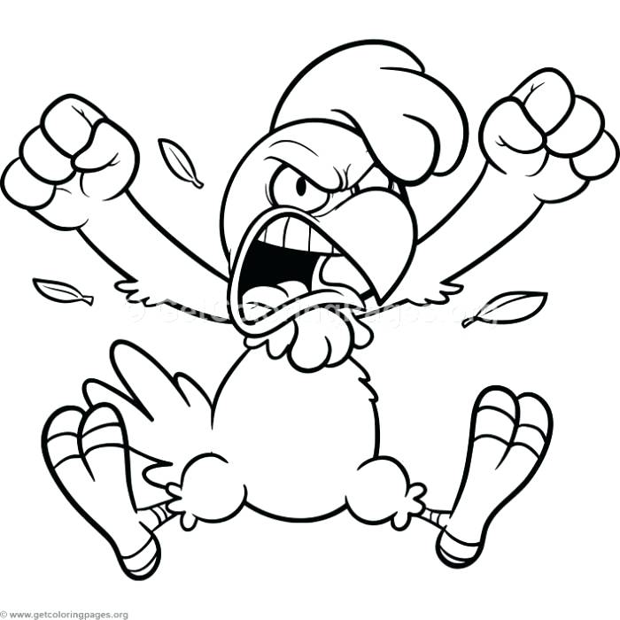 700x700 Chicken Coloring Page Funny Cartoon Angry Chicken Coloring Pages
