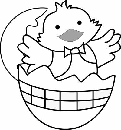 400x427 Easter Chick Coloring Pages