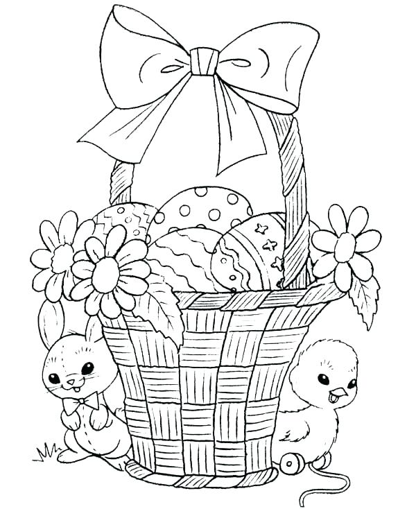 600x734 Easter Chick Coloring Page
