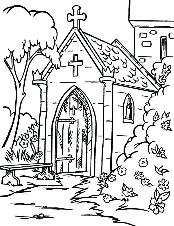 600x777 Church Christmas Coloring Pages