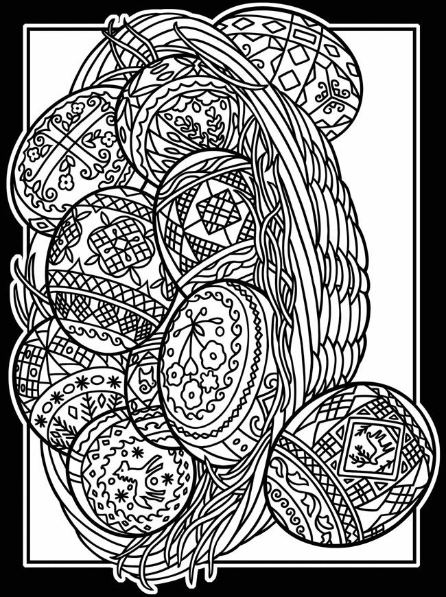 650x870 Easter Coloring Pages For Adults