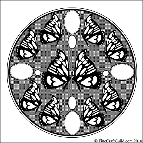 480x480 Difficult Coloring Pages Mandala With Easter Eggs Butterflies
