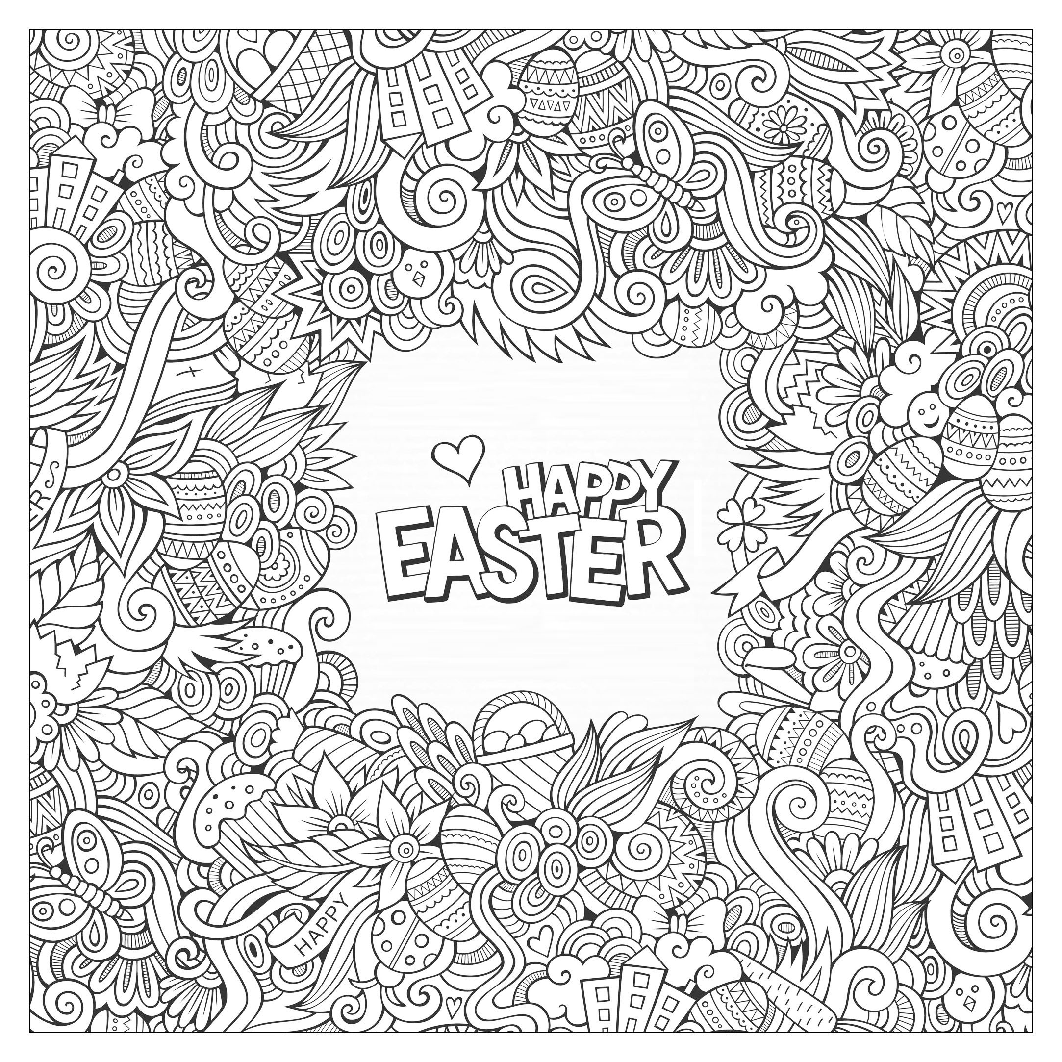 2166x2166 Easter Coloring Pages For Adults