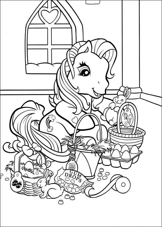567x794 My Little Pony Easter Coloring Page