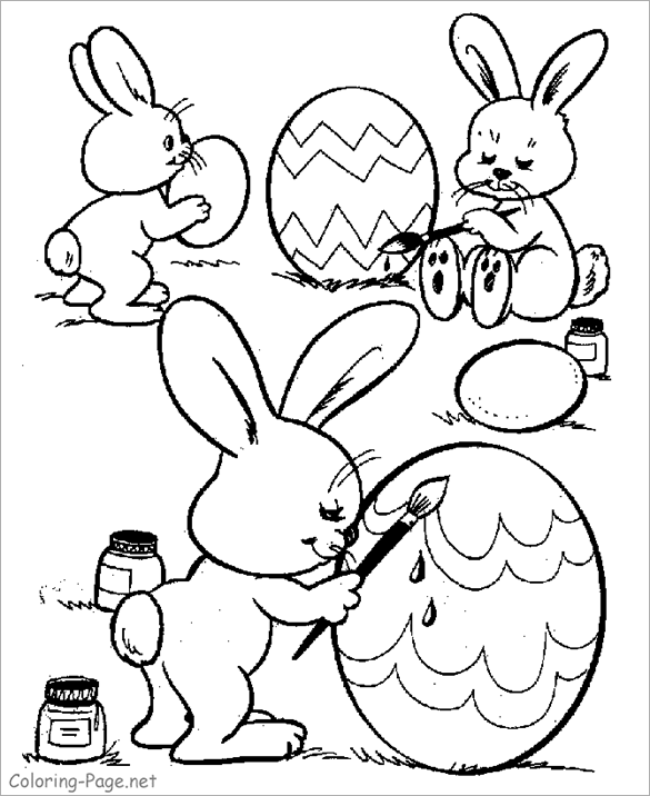 585x716 Bunny And Egg Coloring Pages New Easter Coloring Pages Free