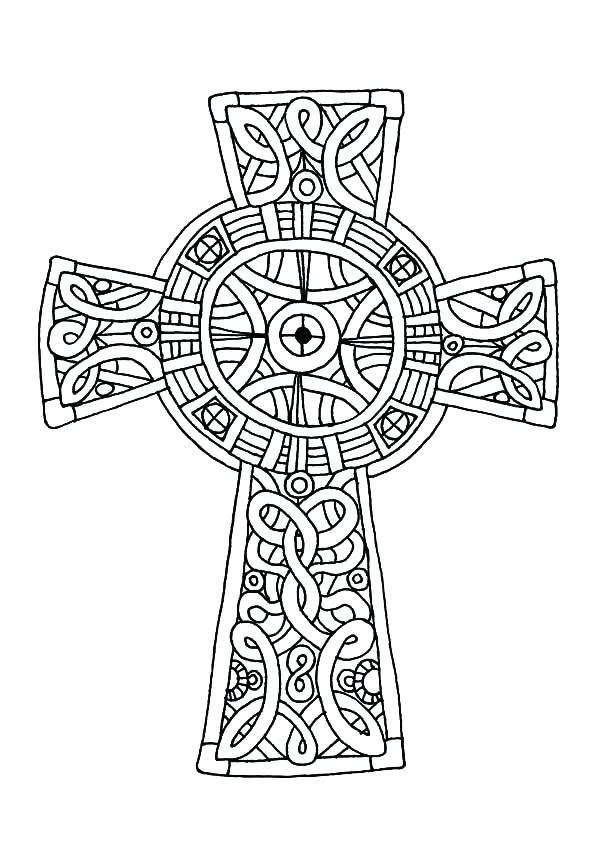 600x847 Cross Coloring Pages Cross Coloring Pages For Kids Celtic Cross