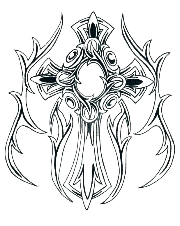 618x772 Cross Coloring Pages To Print Coloring Page Of A Cross Cross Color