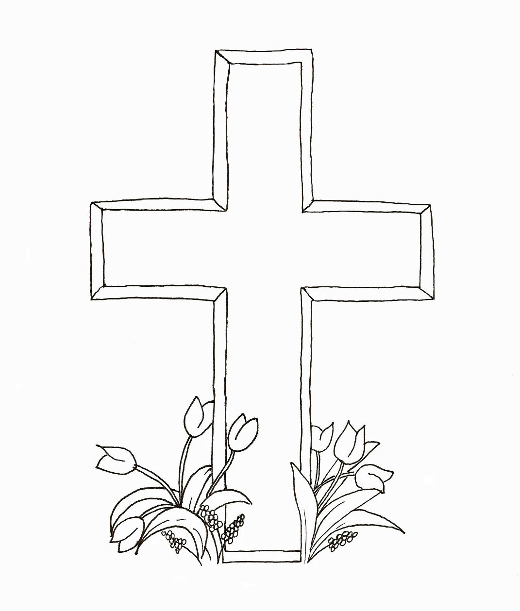 1071x1259 Easter Cross Coloring Pages Printable Merry Christmas And Happy