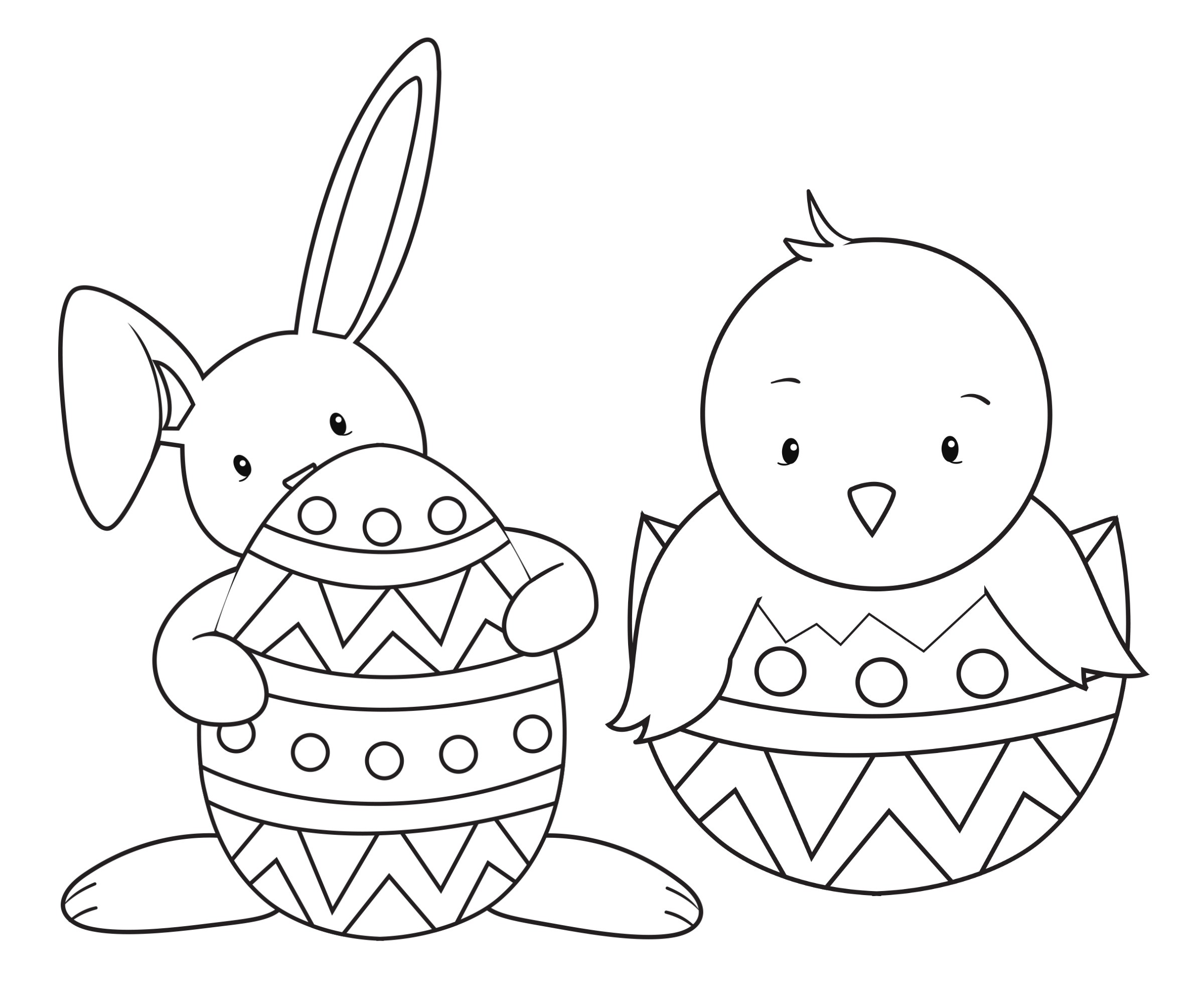 2400x2000 Easy Easter Coloring Pages Coloring Page For Kids