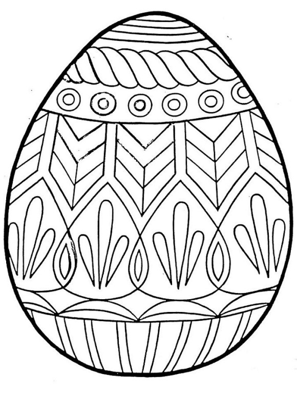 580x773 Easter Egg Coloring Pages Country Victorian Times