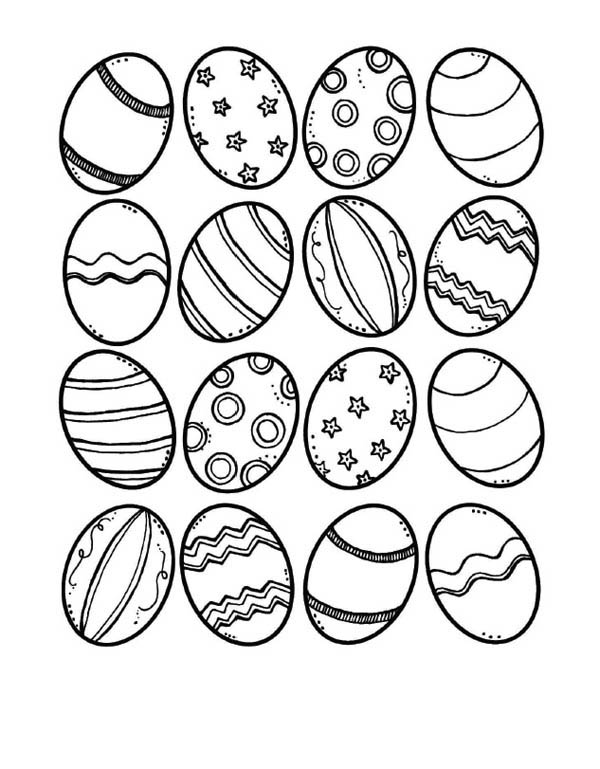 600x769 Various Design Of Easter Egg Coloring Pages Batch Coloring