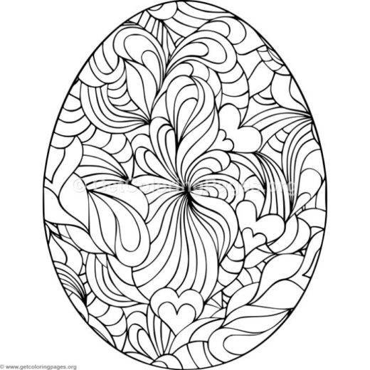520x520 Easter Egg Coloring Pages For Adults